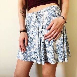 Blue and white skirt